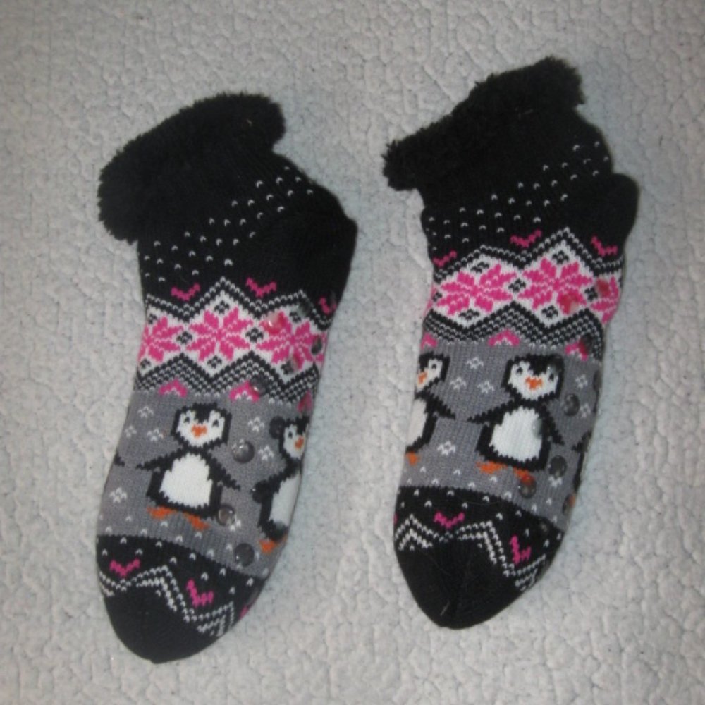 Penguin Slipper Socks with Grippers
